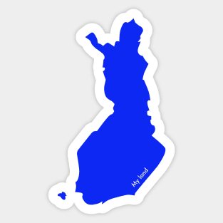 My land Finland map Sticker